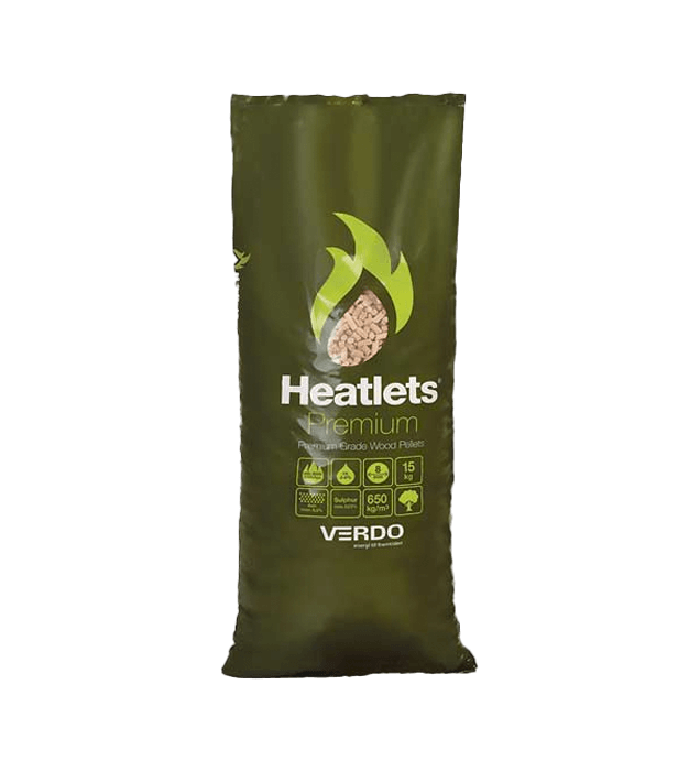 6 mm tr&aelig;piller fra Heatlets Premium 15 kg