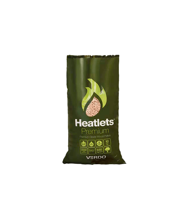 Træpiller fra Heatlets Premium - 6 mm - 10 kg sæk